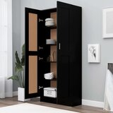 Ormarić Knjižna omara črna 82,5x30,5x185,5 cm iverna plošča | Shoptok.si