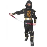 Unika kostum S 110-120 cm Ninja zmaj črn 25230