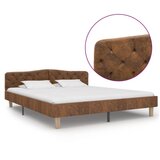 vidaXL Posteljni okvir rjav iz umetnega semiš usnja 180x200 cm Cene