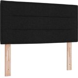 vidaXL Postelja z vzmetnico z LED Črna 90x200 cm Tkanina | Shoptok.si