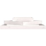  Visoka greda bela 112x112x27 cm trdna borovina | Shoptok.si