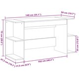  Radni stol boja hrasta sonome 140x50x75 cm konstruirano drvo | shoptok.hr