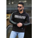 Madmext Black Printed Hooded Sweatshirt 4139 Cene