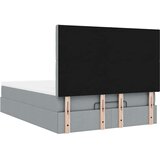 vidaXL Otomanski posteljni okvir z vzmetnico siv 140x190 cm blago | Shoptok.si