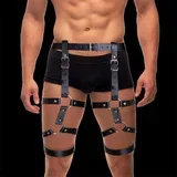 BDSM Line Fabian Leg & Waist Bondage Harness Black
