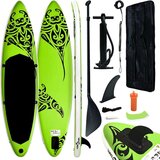 SUP Set daske na napuhavanje za veslanje stojeći 305x76x15 cm zeleni | shoptok.hr