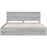  Konstrukcija postelje z vzglavjem Siva Sonoma 200 x 200 cm, (5000103155) | Shoptok.si
