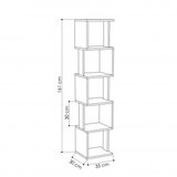 Piri Sonoma Oak Anthracite Polica za knjige 35x161x30cm, Bež | Eponuda.com