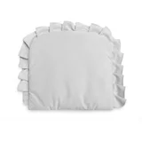 Jastuk s volanima od baršuna 35x25cm sivi