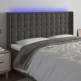  Uzglavlje tamnosivo 183 x 16 x 118/128 cm baršunasto | shoptok.hr