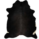 vidaXL Tepih od prave kravlje kože crni 180 x 220 cm | shoptok.hr