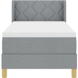 vidaXL Postelja s škatlastim vzmetenjem z vzmetnico Svetlo siva 80x200 cm Tkanina | Shoptok.si