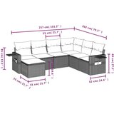 vidaXL 7-dijelni set vrtnih sofa od poliratana s jastucima crni | shoptok.hr