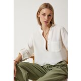  Women's Bone Judge Collar Premium Muslin Shirt Blouse | shoptok.hr