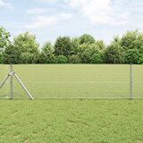 vidaXL varjena žična ograja s 13 stebri 0,5x50 m pocinkano jeklo Cene