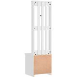 vidaXL Drevo za dvorano "SANDENS" bela 45x40x159,5 cm masivni les bora Cene