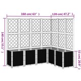  Vrtna sadilica s rešetkom svjetlosiva 160 x 120 x 140 cm PP | shoptok.hr