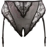 Cottelli Plus Size - Čipkaste nogavice (črne) - XXXXL | Shoptok.si