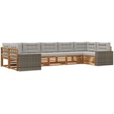  Set vanjskih sofa 7 kom. Prirodna i svjetlosiva | shoptok.hr