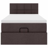  Otomanski okvir kreveta s madraca tamnosmeđi 80x200cm tkanine | Eponuda.com