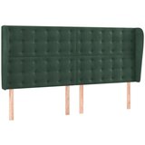 Maison Chic Posteljno vzglavje - Vzglavna omarica - Nočna omarica z ušesi temno zeleno 183x23x118/128 cm žamet, (21710516) | Shoptok.si