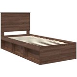  Okvir za krevet s uzglavljem Smeđi hrast 75 x 190 cm | shoptok.hr