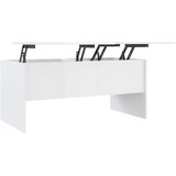  Stolić za kavu sjajni bijeli 102x50,5x46,5 cm konstruirano drvo | Shoptok.si