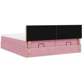 vidaXL Okvir kreveta s madracima ružičasti 180x200cm baršunasti | shoptok.hr