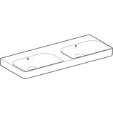 Geberit 500.224.01.1 Smyle Square 120 x 48 cm dvojni keramični umivalnik brez odprtine za armaturo | Shoptok.si