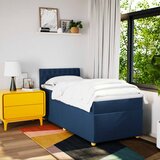  Krevet s oprugama i madracem plavi 100 x 200 cm od tkanine | shoptok.hr