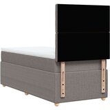 vidaXL Box spring postelja z vzmetnico taupe 80x200 cm blago, (21306613) | Shoptok.si