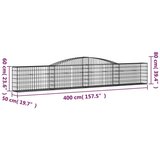  Lučne gabionske košare 15 kom 400x50x60/80 cm pocinčano željezo | shoptok.hr