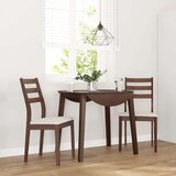 vidaXL Jedilni stoli z blazinami 2 kosa Brown Solid Wood Rubber | Shoptok.si