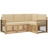  Setovi sofa 4 pcs Bijela i bež 187,5 x 128,5 x 73 cm Poliester | Eponuda.ba