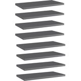 Police za knjige 8 kom visoki sjaj sive 40x20x1,5 cm od iverice Cene