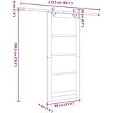  Klizna vrata ORKDAL Prirodna 86 x 198 5 cm Masivna borovina | shoptok.hr