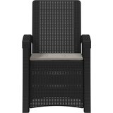  Ležaljka za vrt s izgledom ratana 2 pcs Antracit i Svjetlosiva | Eponuda.com