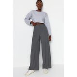 Trendyol Anthracite Wide Leg Woven Trousers Cene