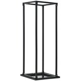 Furnova Stojalo za drva s podstavkom črno 37x37x113 cm jeklo, (21912787) | Shoptok.si