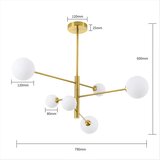  Luster na šipci DORADO 6xG9/40W/230V zlatna | Eponuda.com