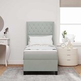  s opruga kutije Svijetlo siva 80 x 200 cm Baršun | shoptok.hr