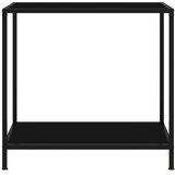  Konzolni stol crni 80 x 35 x 75 cm od kaljenog stakla | shoptok.hr