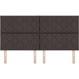 vidaXL vzglavje z dizajnom diamantnih blokov temno rjava 180 cm blago, (22080229) | Shoptok.si