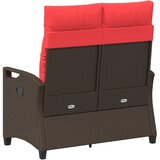  Vrtna klupa Smeđa i crvena 105 x 60 x 112 cm Čelik i poliester | Eponuda.com