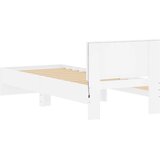  Okvir za krevet s uzglavljem i LED svjetlima bijeli 75x190 cm | shoptok.hr
