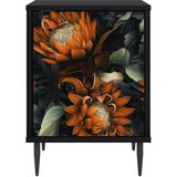  Noćni ormar LOCHEM Crni hrast 36 x 33 x 51 cm Konstruirano drvo - Narančasti uzorak 1 | shoptok.hr