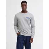 JJ Rebel Majica 'JREBKIM' mornarska / pegasto siva | Shoptok.si