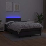  box spring s madracem LED crni 120 x 190 cm umjetna koža | shoptok.hr