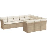  The Living Store Vrtna sedežna garnitura 10-delna z blazinami bež poli ratan - Vrtna Sedežna Garniture, (21461628) | Shoptok.si