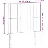  LED uzglavlje tamnoplavo 93x16x118/128 cm baršunasto | shoptok.hr